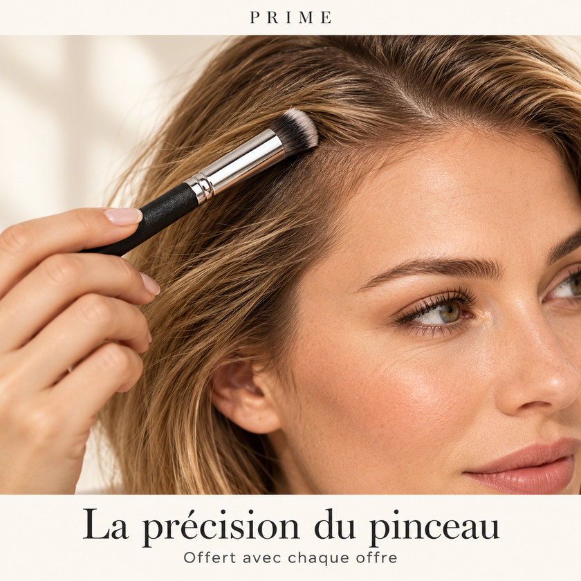 Pinceau de précision appliqué près de la racine des cheveux