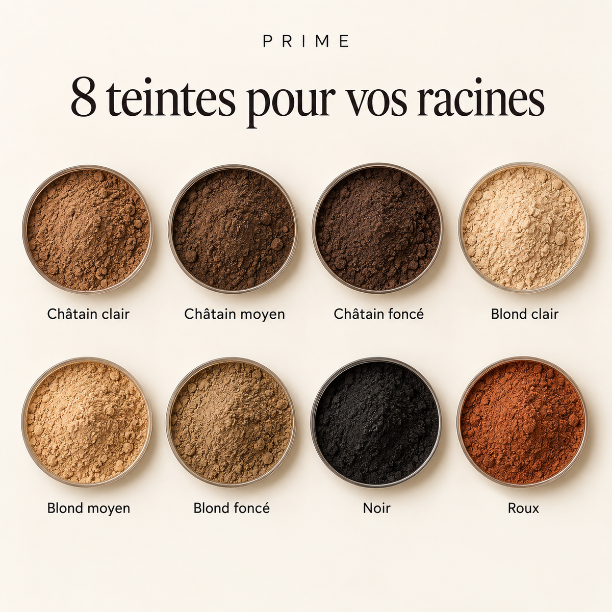 Prime — Guide des 8 teintes